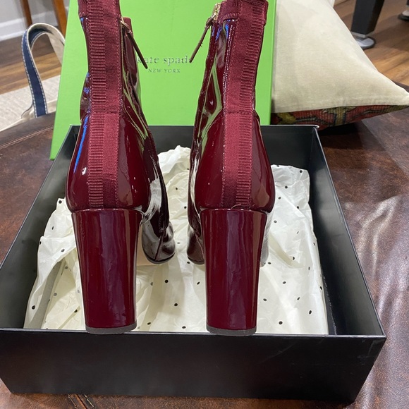 Kate Spade Deep Red Patent Booties - Picture 5 of 10